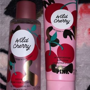 VS PINK wild cherry body mist and lotion! :) completely full
